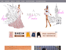 Tablet Screenshot of amillionpinks.com